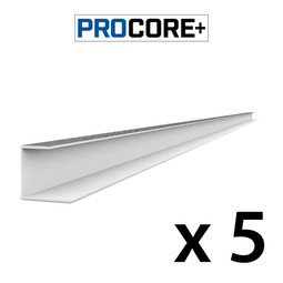 Proslat 8 ft. PROCORE+ PVC Side Trim Pack - Gray Wood (5-Pack)