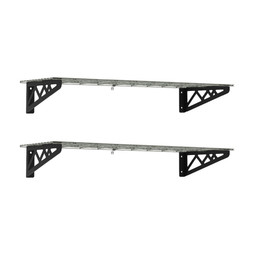 SafeRacks 12" x 36" (2-Pack) Wall Shelves - Hammertone SafeRacks 12" x 36" (2-Pack) Wall Shelves - Hammertone