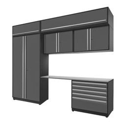 Proslat Fusion Plus 10 ft set - Handy 5 Drawer & Overheads Proslat Fusion Plus 10 ft set - Handy 5 Drawer & Overheads