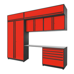 Proslat Fusion Plus 10 ft set - Handy 5 Drawer & Overheads Proslat Fusion Plus 10 ft set - Handy 5 Drawer & Overheads