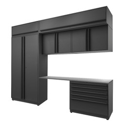 Proslat Fusion Plus 10 ft set - Handy 5 Drawer & Overheads Proslat Fusion Plus 10 ft set - Handy 5 Drawer & Overheads