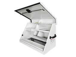 Montezuma 30" x 15" Portable Steel Toolbox - White w/Black Accents