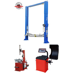 iDEAL TP12KSC-DX 12,000 lb. ALI Certified 2-Post, TC-530 Tire Changer, WB-953 Wheel Balancer Combo Package iDEAL TP12KSC-DX 12,000 lb. ALI Certified 2-Post, TC-530 Tire Changer, WB-953 Wheel Balancer Combo Package