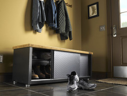 Gladiator Ready-to-Assemble White Storage Shoe Bench Gladiator Ready-to-Assemble White Storage Shoe Bench