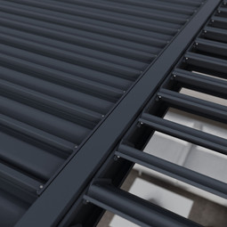 Paragon Outdoor Grand Tuscan 12x14 Slate Gray Louvered Pergola Paragon Outdoor Grand Tuscan 12x14 Slate Gray Louvered Pergola