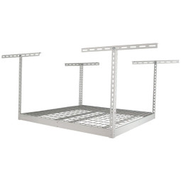 MonsterRax 4' x 4' Overhead Storage Rack 24" - 45" Drop - White MonsterRax 4' x 4' Overhead Storage Rack 24" - 45" Drop - White