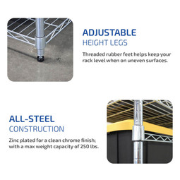 SafeRacks Storage Bin Rack - Black