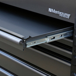 Montezuma Pro Series 36" Mechanics Cart - Metallic Gray w/Blue trim Montezuma Pro Series 36" Mechanics Cart - Metallic Gray w/Blue trim