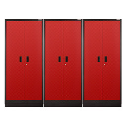 Gladiator Premier Pre-Assembled Red 84" Tall Cabinet (3-Pack) Gladiator Premier Pre-Assembled Red 84" Tall Cabinet (3-Pack)
