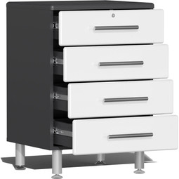 Ulti-MATE Garage 2.0 Series White Metallic 5 Piece Kit with Bamboo Worktop Ulti-MATE Garage 2.0 Series White Metallic 5 Piece Kit with Bamboo Worktop