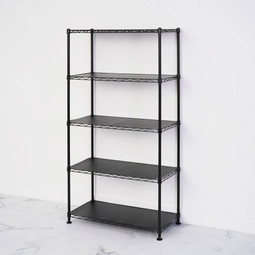 SafeRacks 14" x 30" x 60" 5-Tier Wire Rack - Black
