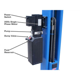 Atlas BP8000 8,000 lb Capacity Baseplate 2-Post Lift