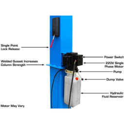 Atlas BP10000X Commercial Grade Baseplate 10,000 lb. 2-Post Lift