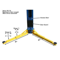 Atlas PV12PX Commercial Grade Overhead 12,000 lb. Capacity 2-Post Lift