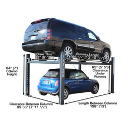 Atlas 408SL Super Deluxe Portable Hobbyist 8,000 lb. Capacity 4-Post Lift