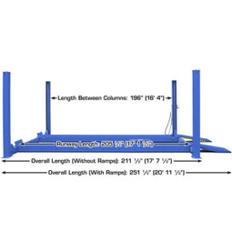 Atlas Platinum PVL14 ALI Certified 14,000 lb. Capacity 4-Post Lift