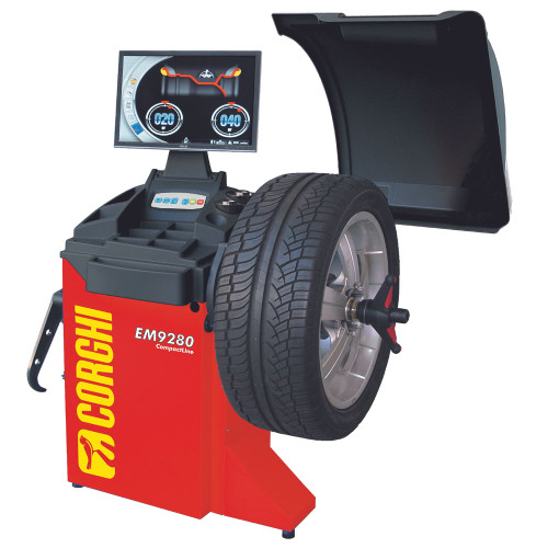 Corghi EM9280 CompactLine Wheel Balancer with LCD Monitor