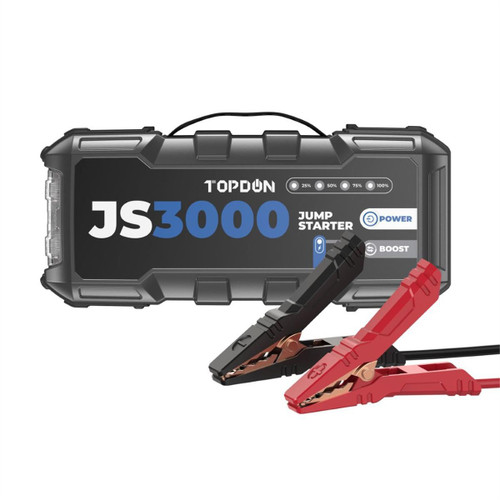 Topdon JumpSurge3000 - 3000A 12V Battery Jumpstarter, Power Bank, and Flashlight