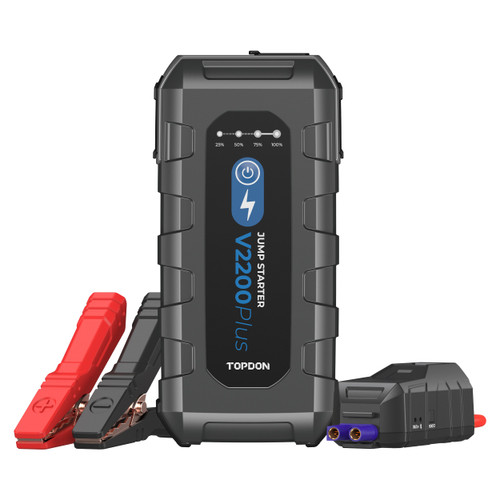 Topdon V2200Plus - 2-in-1 2200 Peak Amp Jump Starter & Battery/System Tester