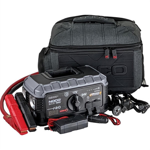 NOCO GB500+ Boost Max 6250A 12V/24V UltraSafe Lithium Jump Starter and 2200 Lumen Flashlight