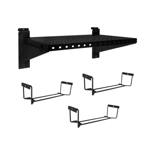Proslat Stealth 24 in. Heavy Duty Metal Shelf with Tool Holders