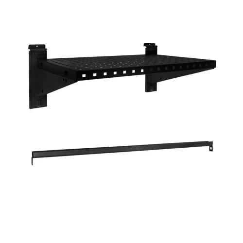 Proslat Stealth 24 in. Heavy Duty Metal Shelf with Clothing Pole