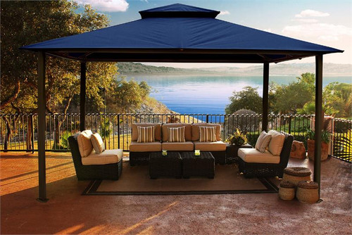 Paragon Outdoor Kingsbury 11x14 Gazebo with Navy Top