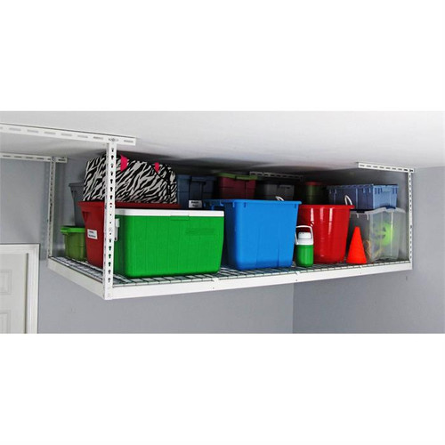 MonsterRax 4' x 8' Overhead Storage Rack 12" - 24" Drop - White