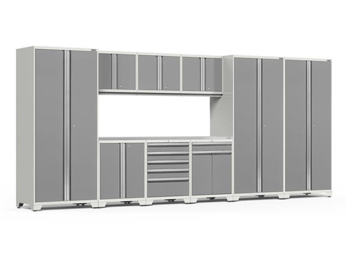 NewAge Pro Series 3.0 White w/Platinum Door 10 Piece Set w/Stainless Steel Top