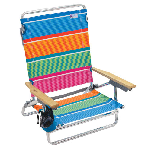 RIO Beach Classic 5-Position Lay-Flat Beach Chair - Stripe