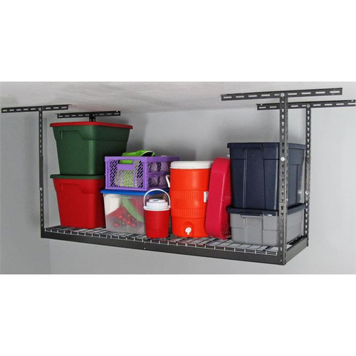 MonsterRax 2' x 6' Overhead Storage Rack 18" - 33" Drop - Hammertone