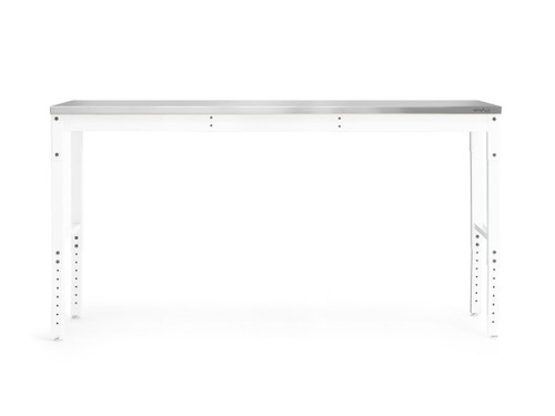 NewAge Pro Series 72" Adjustable Height Stainless Steel Workbench - White