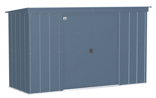 Arrow Classic Steel Storage Shed 10x4 - Blue Grey