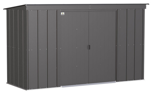 Arrow Classic Steel Storage Shed 10x4 - Charcoal
