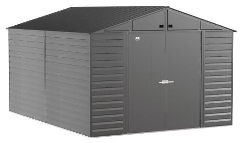Arrow Select Steel Storage Shed 10x14 - Charcoal