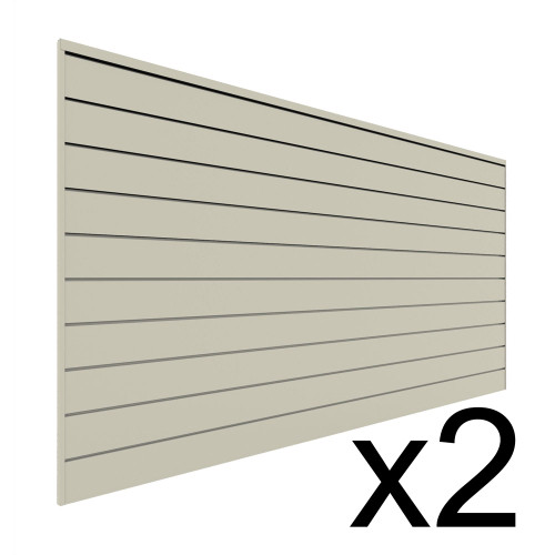 Proslat Garage Storage PVC Slatwall 2 pack 64 sq ft - Sandstone