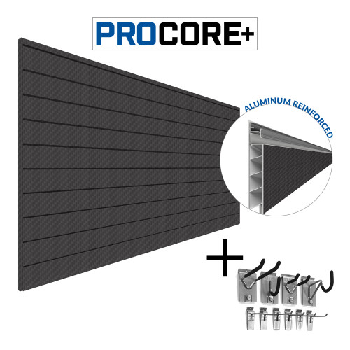 Proslat PROCORE+ Carbon fiber PVC Slatwall Mini Bundle