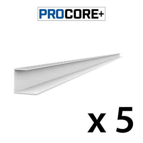 Proslat 8 ft. PROCORE+ Silver carbon fiber PVC Side Trim Pack (5-Pack)