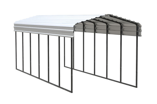 Arrow Steel Carport 10 x 29 x 9 ft. Galvanized Eggshell