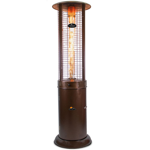 Paragon Outdoor Helios Round Flame Tower Heater with Remote Control, 82.5”, 32,000 BTU - Hammered Bronze