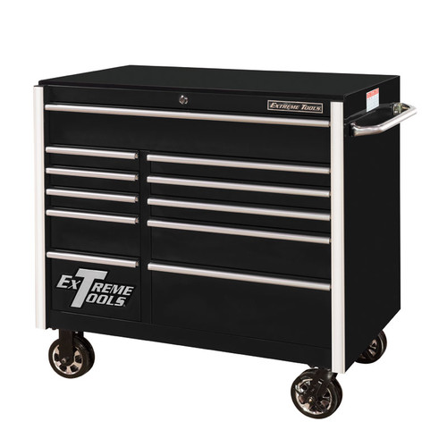 Extreme Tools RX Series 41" 11-Drawer Roller Cabinet - Black