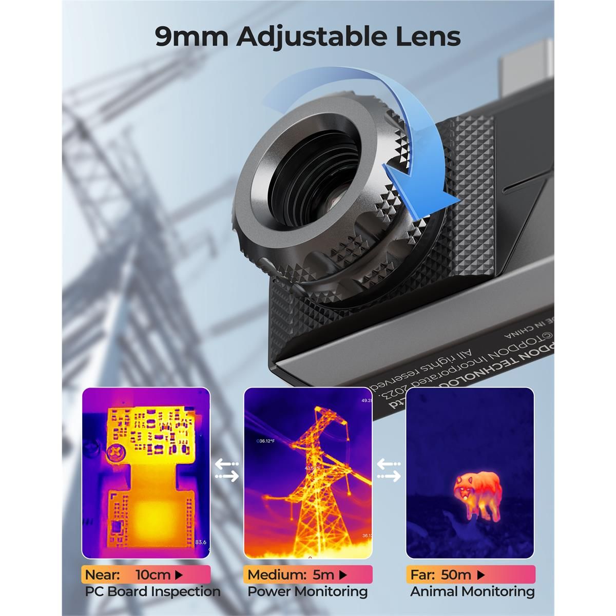 Topdon TS001 - Thermal Imaging Camera for Android Devices 9mm Adj