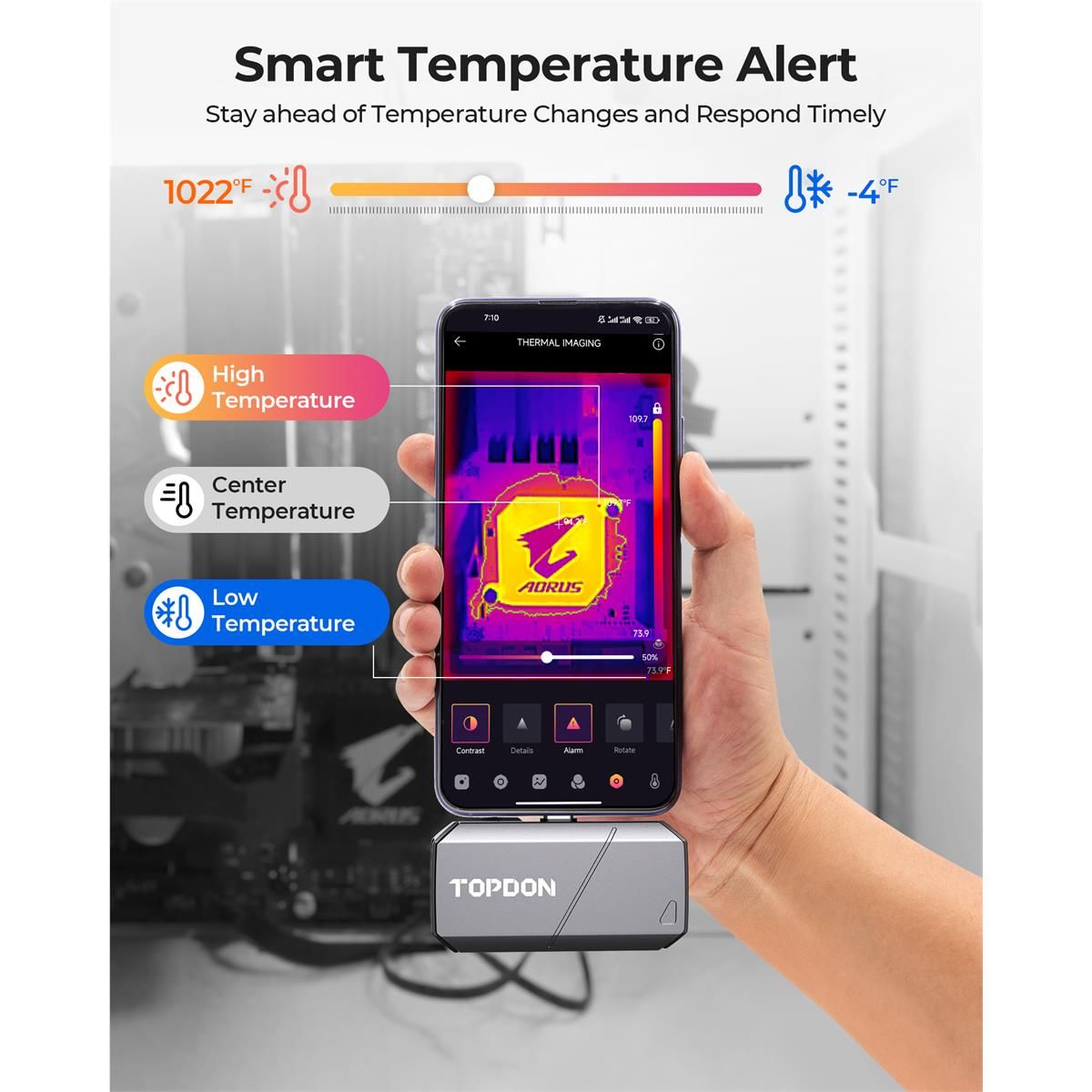 Topdon TS001 - Thermal Imaging Camera for Android Devices 9mm Adj