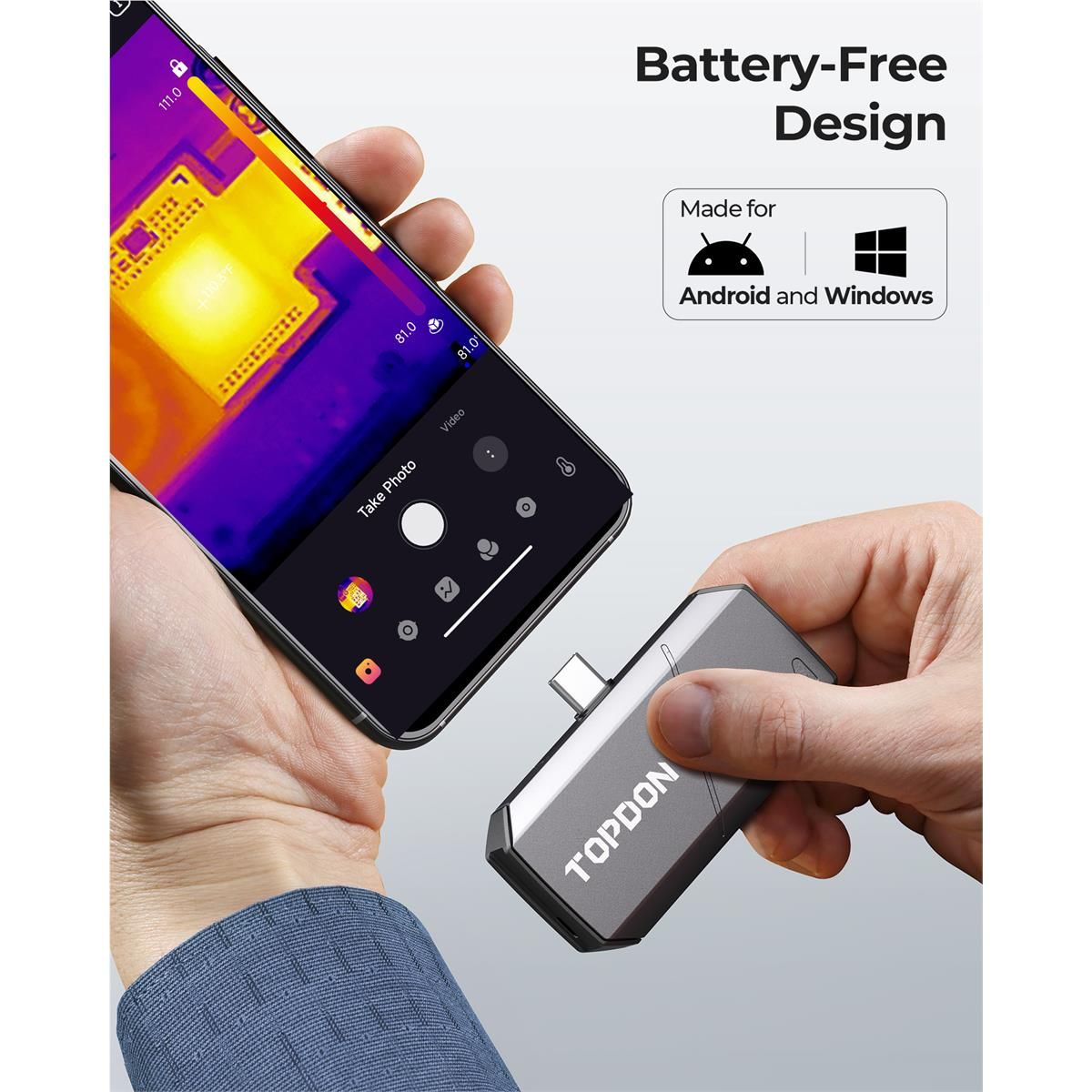 Topdon TS001 - Thermal Imaging Camera for Android Devices 9mm Adj 