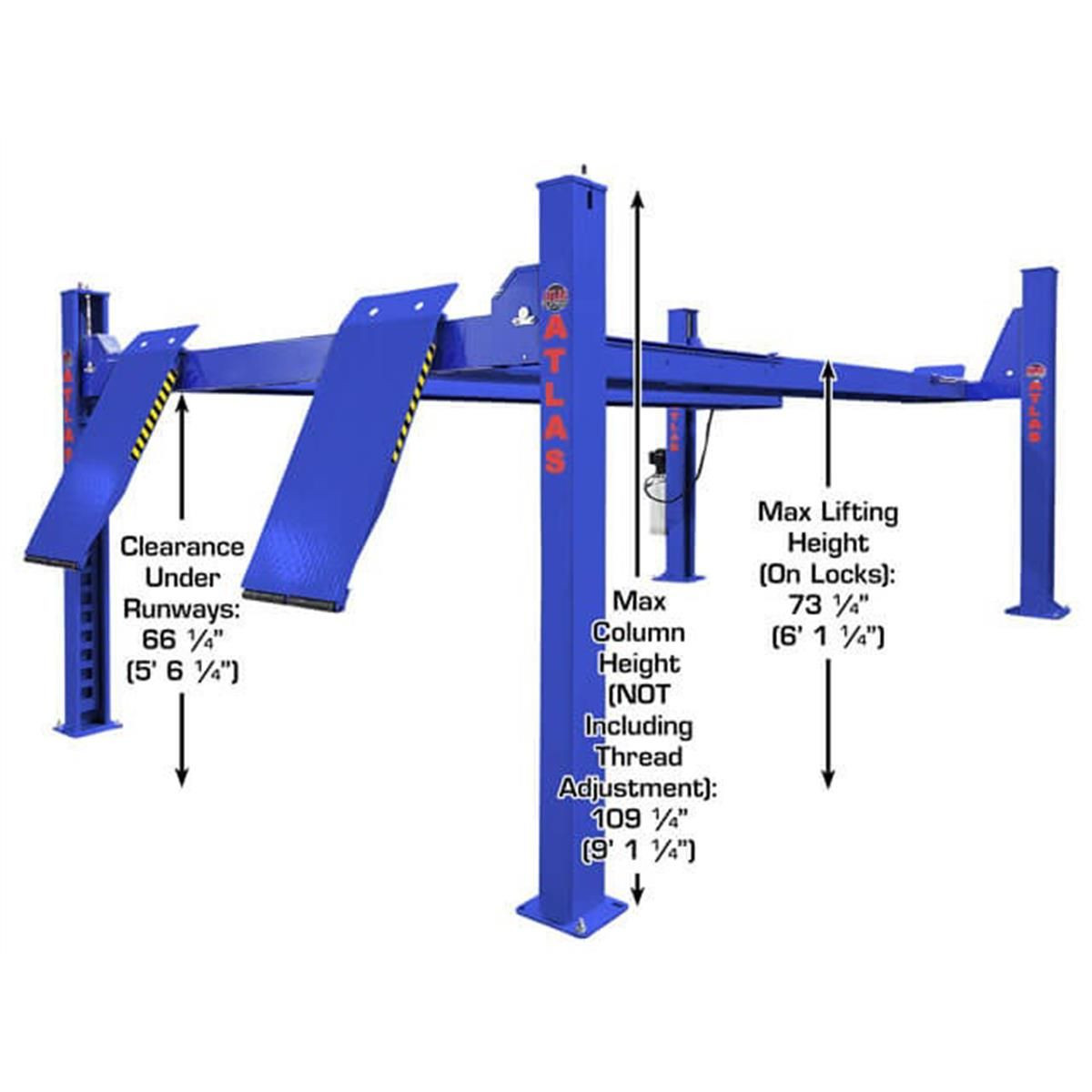 Atlas Platinum PVL14OF-EXT Alignment Lift + RJ7000 Rolling Jacks ALI ...