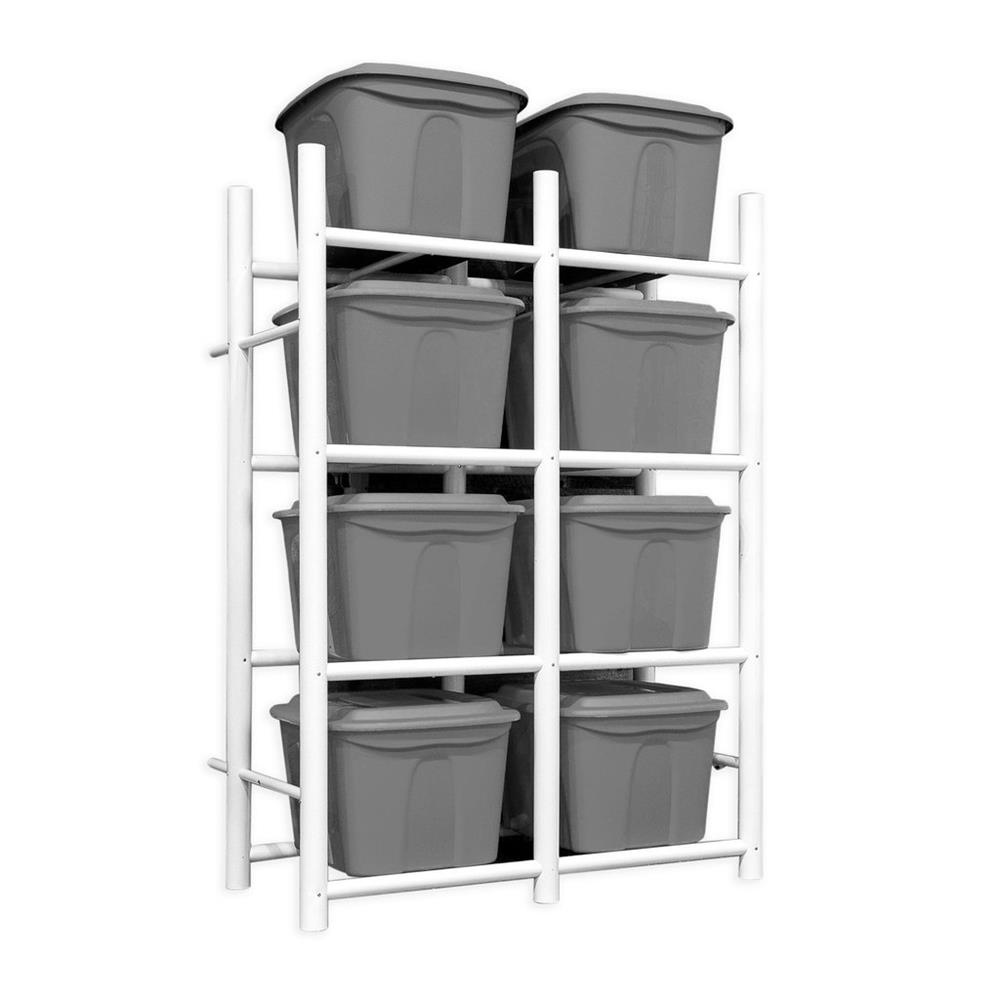 SafeRacks Bin Rack Combo - Includes 5 Storage Bins