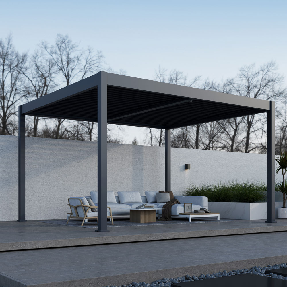 Paragon Outdoor Grand Tuscan 12 x 14 ft. Louvered Pergola - Thumbnail 3