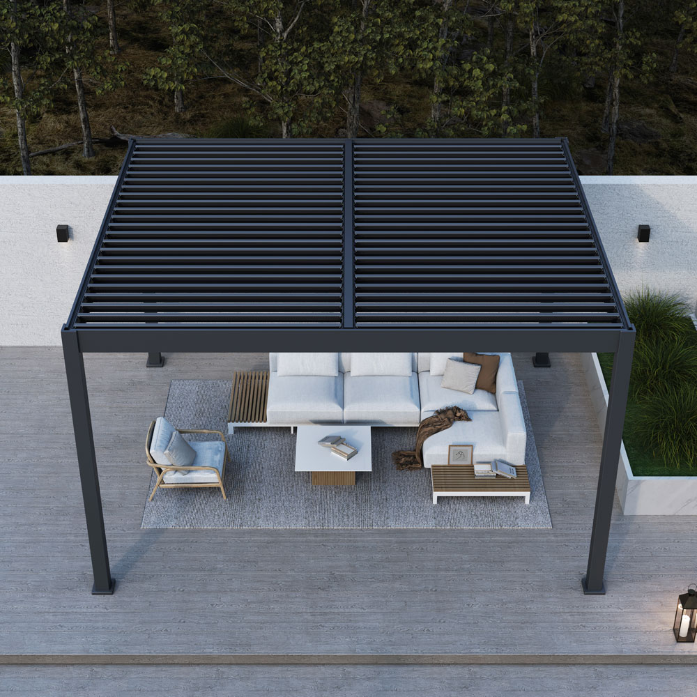 Paragon Outdoor Grand Tuscan 12 x 14 ft. Louvered Pergola - Thumbnail 2