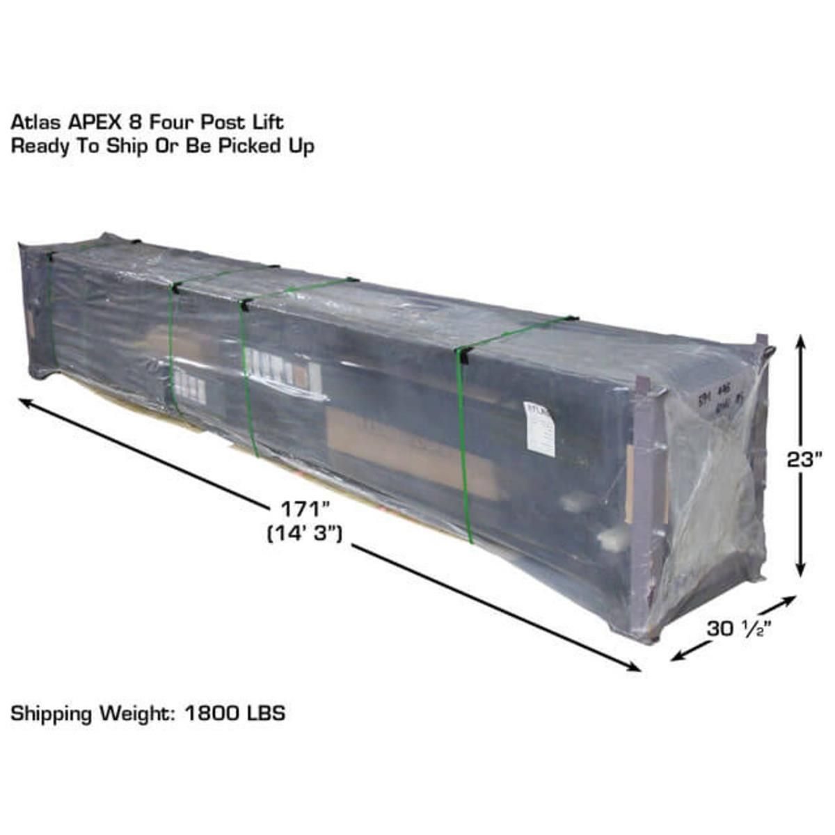 Atlas Apex 8 ALI Certified Hobbyist 8,000 lb. Capacity 4-Post Lift