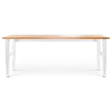 Gladiator Premier White 8 ft Adjustable Height Hardwood Workbench